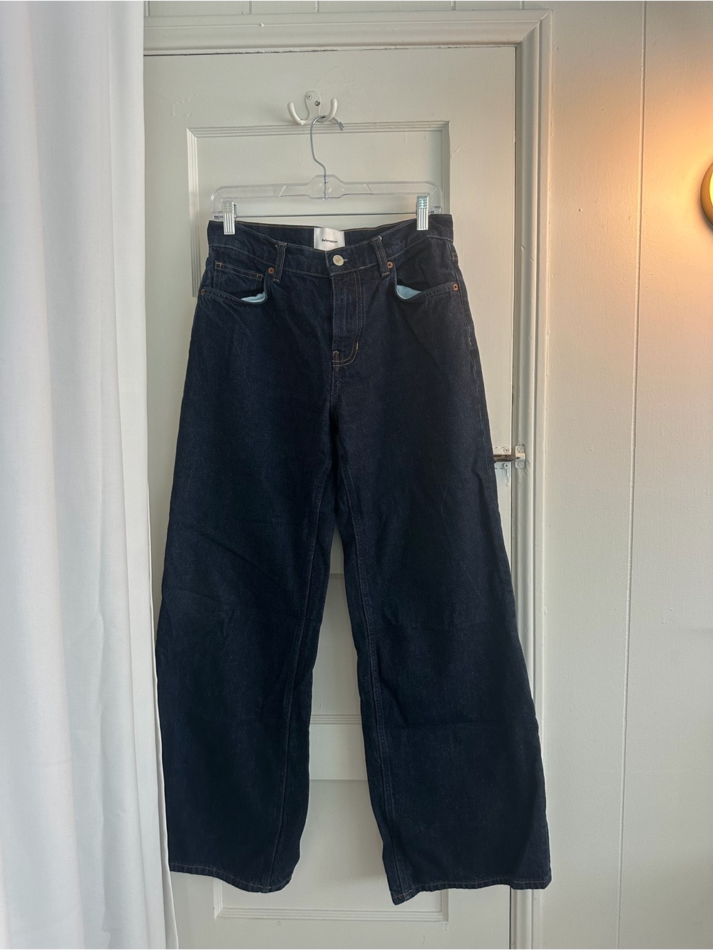 Reformation Wide-Leg Jeans in Dark Navy